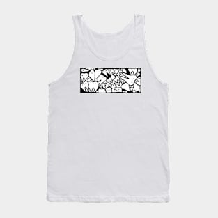 Teeth Doodle (Black & White) Tank Top